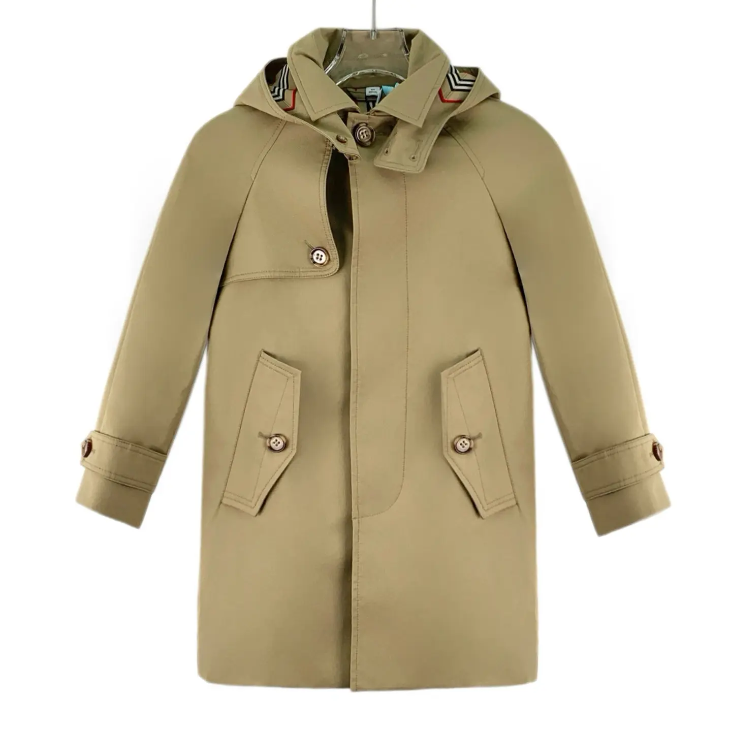 RDLT— Burberry Brown Cotton Hooded Coat Size 6Y