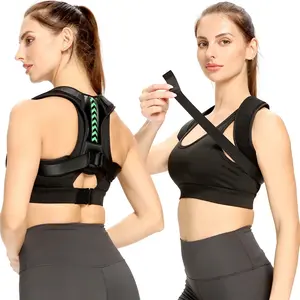 Medical Adjustable Back Shoulder Posture Corrector Belt Clavicle Spine Support Preventing Humpback Sports Upper Back Neck Brace NONE