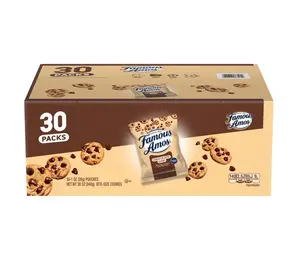 Famous Amos Original Recipe Chocolate Chip Bite-Size Cookies, 30 Pack Box, 30 oz