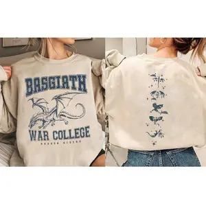 Fourth Wing Double-Sided Sweatshirt, Basgiath War College Shirt, Basgiath War College Gift, Fourth Wing Shirt, Bookish Dragon Rider Shirt