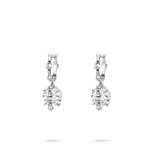 VAMERAY #3301 3.5 Carat In Each Bamboo Round Brilliant Accent Drop Earrings