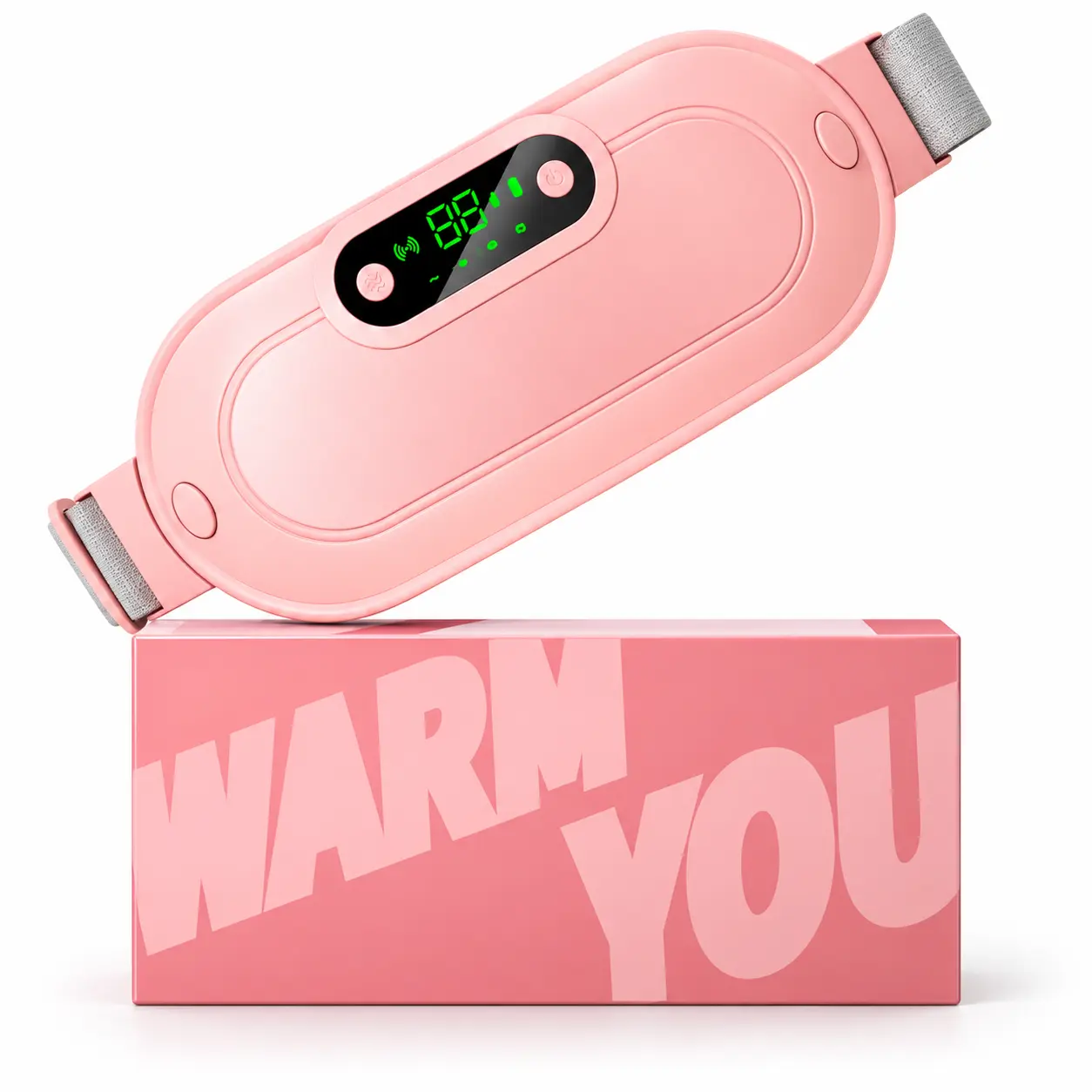 Women's Rechargeable Heating Pad Belt for Period Comfort, Cordless Wearable Waist & Lower Abdomen Warmer with 3 Heat Levels & 3 Vibration Modes, Portable Heating Wrap Gift for Women