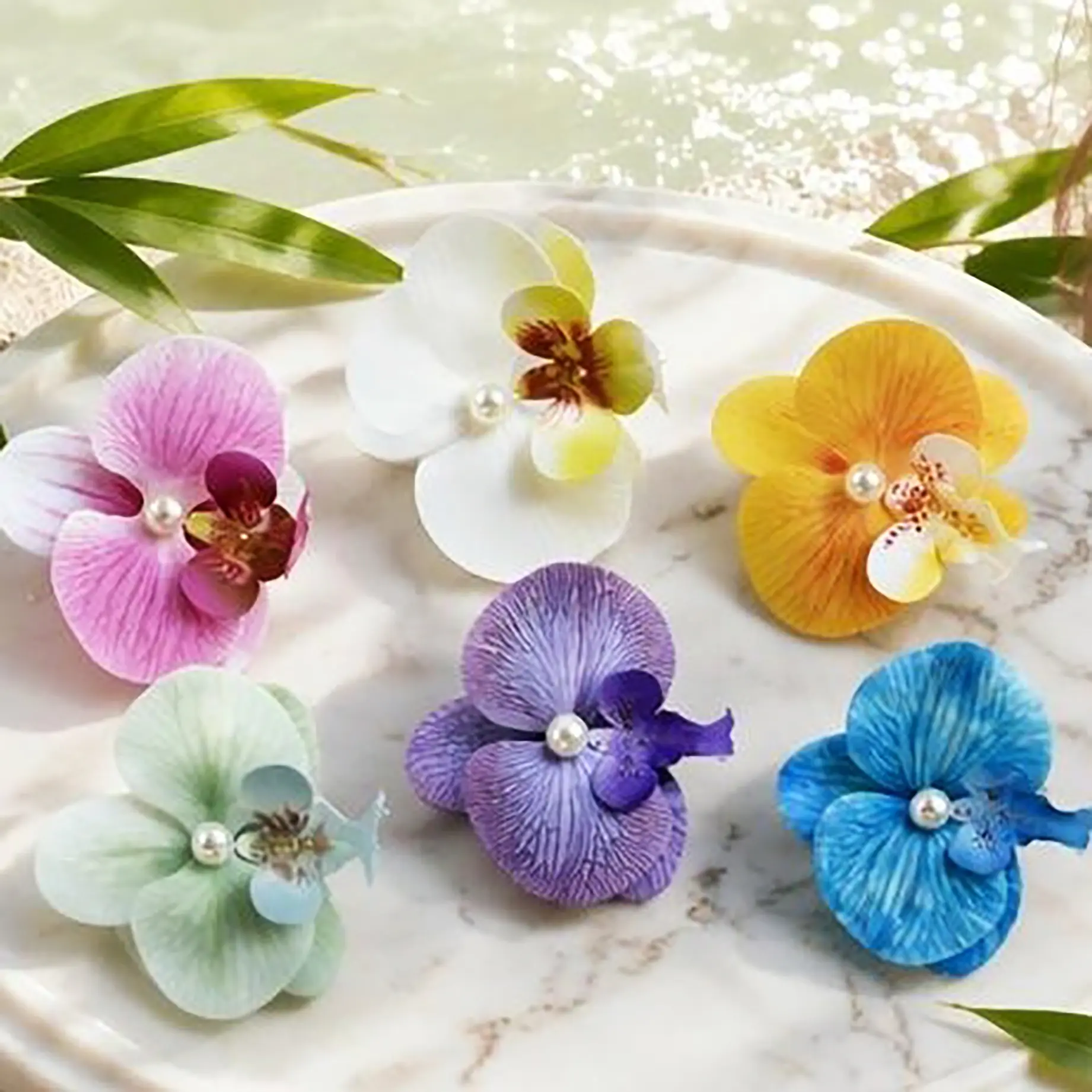 6PCS Romantic Butterfly Orchid Hair Clips - Versatile, Bright Eye-Catching, Fresh Fashion Hair Accessories for Girls, Ideal for Summer Beach Photo Shoots