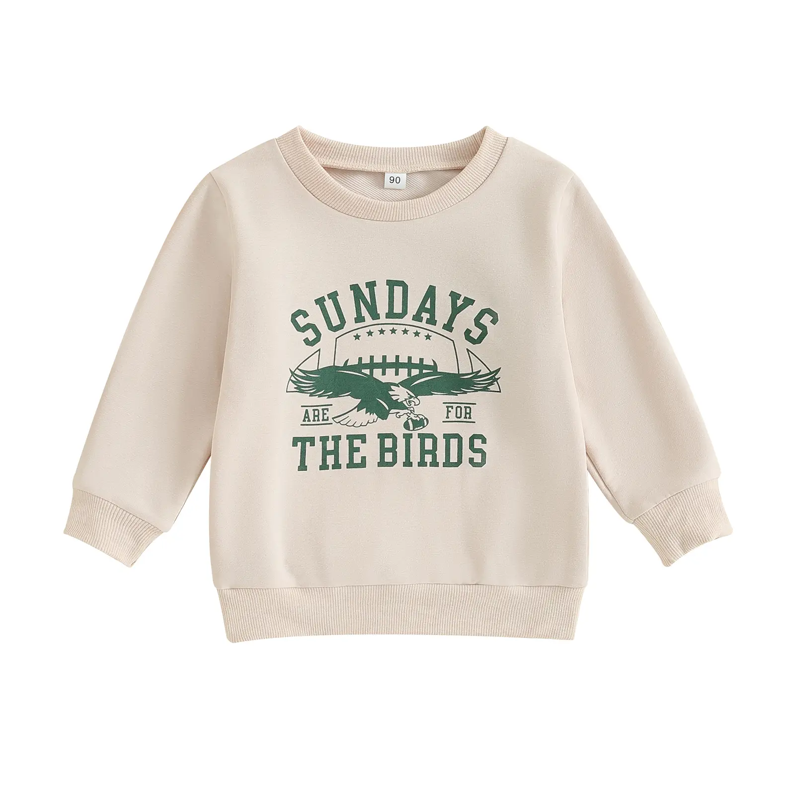 Toddler Boys Girls Sweatshirts Long Sleeve Round Neck Eagle Letter Print Tops Fall Baby Clothes