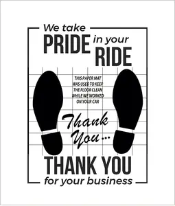 White Car Paper Floor Mats : 50 Pcs Disposable Floor Cars Auto Vehicles Automotive Mat Covers Protector Detailing Detail Wash Temporary Sticky Car Accessories