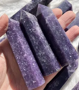 1count Lepidolite tower Natural crystal tower Home Ornament