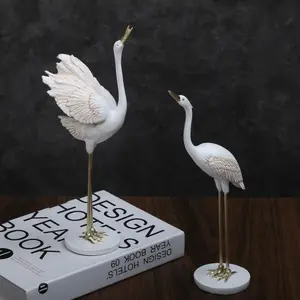 Garden Statue Crane Sculpture, Blue Heron Decorative Figurine, Outdoor Garden Decoration, Patio Yard Lawn Porch, Christmas Gift for Mom Women Mother's Day