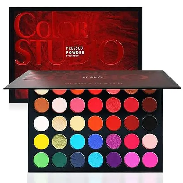 Eyeshadow Palette for Halloween Makeup, Pop Makeup Inner Artist Matte Shimmer Luminous Velvet Texture Pressed Colors Powder Creamy Eye Shadow Blendable Natural Makeup Palette