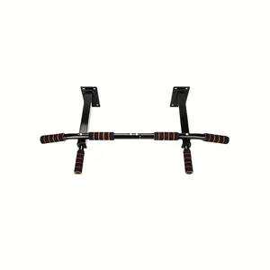 Commercial Wall Pull-Up Bar | 1300LB Max Load, Integrated Home Gym Kit with Hanging Straps, Perfect for Weighted Exercises, Dips, Chin-Ups, Push-Ups & Core Strength – Black, Heavy-Duty Training Gear