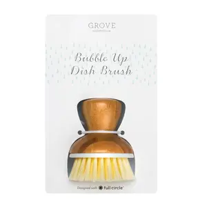 Grove Co. Bubble Up Dish Brush - Refresh Your Dispenser with Durable Bamboo & Recycled Plastic Bristles for Easy Cleaning