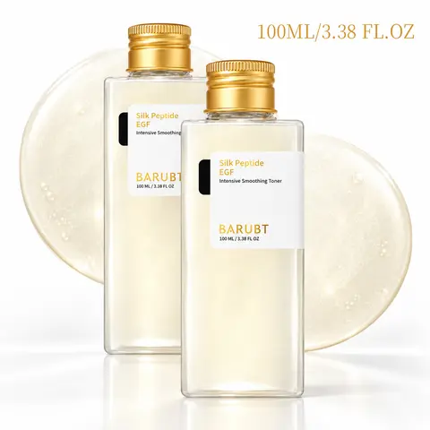 Buy 1 Get 1 Free(100ml/3.38 fl.oz), Silk Peptide EGF Smoothing Toner 100ml- Hydrating Collagen Facial Liquid for Anti-Aging & Firming. Boost Elasticity, Plump Skin & Reduce Fine Lines with this Daily Korean Skincare Essential. 100ml/3.38 oz.