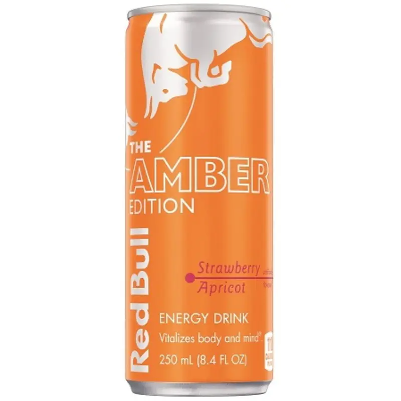 5-Pack Red Bull Strawberry Apricot Natural Caffeine Energy Drinks, 8.4oz Cans - Refreshing Workout Performance Boost, Recovery Liquid Nutrition, Summer Party Beverage (Bulk Wholesale Bundle), Sport