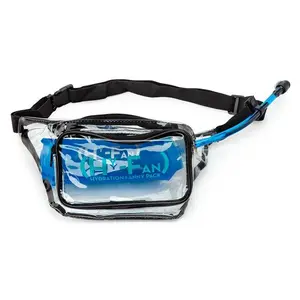 HY-FAN Clarity Clear Hydration Pack - Lightweight, Minimalist Fanny Pack with 17Fl oz Hydration Capacity, Compliant with Most Venue Clear Bag Policies