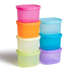 ANJUKE Reusable Airtight Containers 7 pack - Snack, Baby/Toddler, Condiment, Picnic Food Storage - Dishwasher, Microwave, Freezer Safe - BPA Free