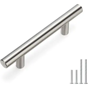 15 Pack Brushed Nickel Cabinet Pulls 3 Inch Handles Stainless Steel Cabinet Hardware for Kitchen and Bathroom Cabinets, 5 Inch Overall Drawer Pull