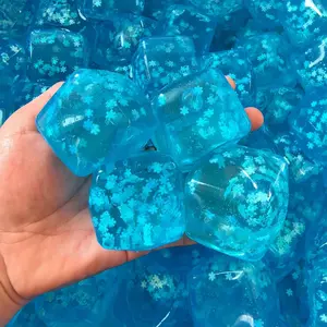 Soft Squishy Snowflake Ice Cubes Slow Rising Sensory Fidget Toy Ice Cubes Stress Relief Squeeze Toy Hand Exercise Calming Tool