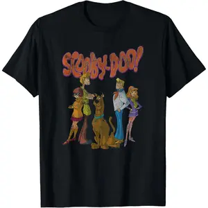 Men's Short Sleeve Leisurely Top Scooby-Doo Vintage Group Poster T-Shirt