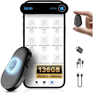 136GB  Voice Recorder - (9800Hours)  Voice Activated Recorder with DSP5.0 Noise Cancellation  Audio Recorder for Classes, Meeting, Lecture, Daily Use Recording Device