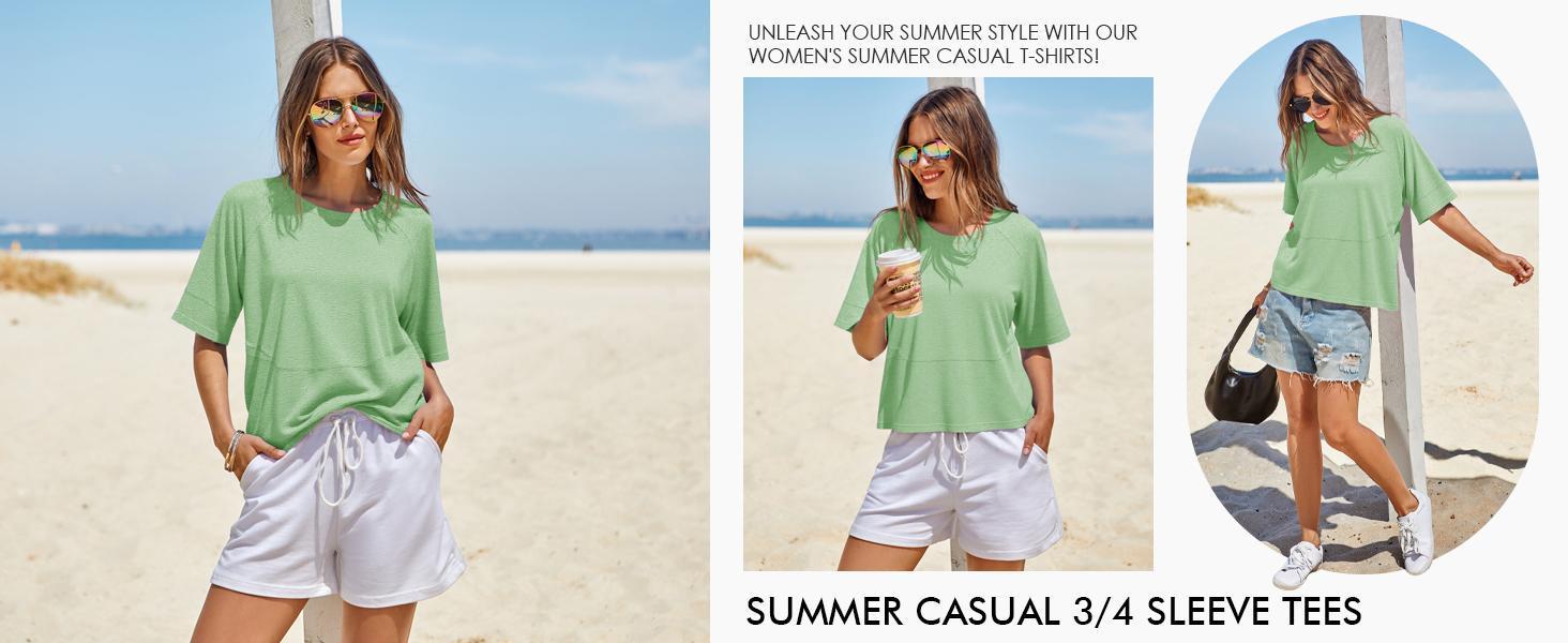 Imily Bela Women's Summer Casual Crewneck Batwing Half Sleeve T-Shirts Solid Color Loose Fit Cute Basic Flowy Tops Tees Blouses Imily Bela Women's Summer Casual Crewneck Batwing Half Sleeve T-Shirts Solid Color Loose Fit Cute Basic Flowy Tops Tees Blouses