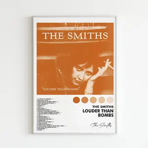 The Smiths Louder Than Bombs Album Art Vintage Poster Unframe Decor Room