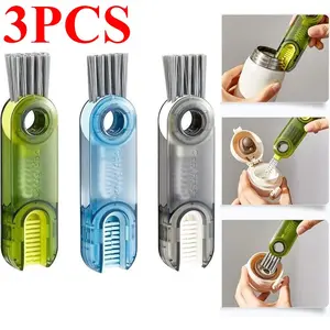 3 in 1 Lid Cleaning Brush,3 Count Insulation CupCrevice Brush, Silicone Cup Mouth CleaningBrush, Kitchen Cleaning Tool