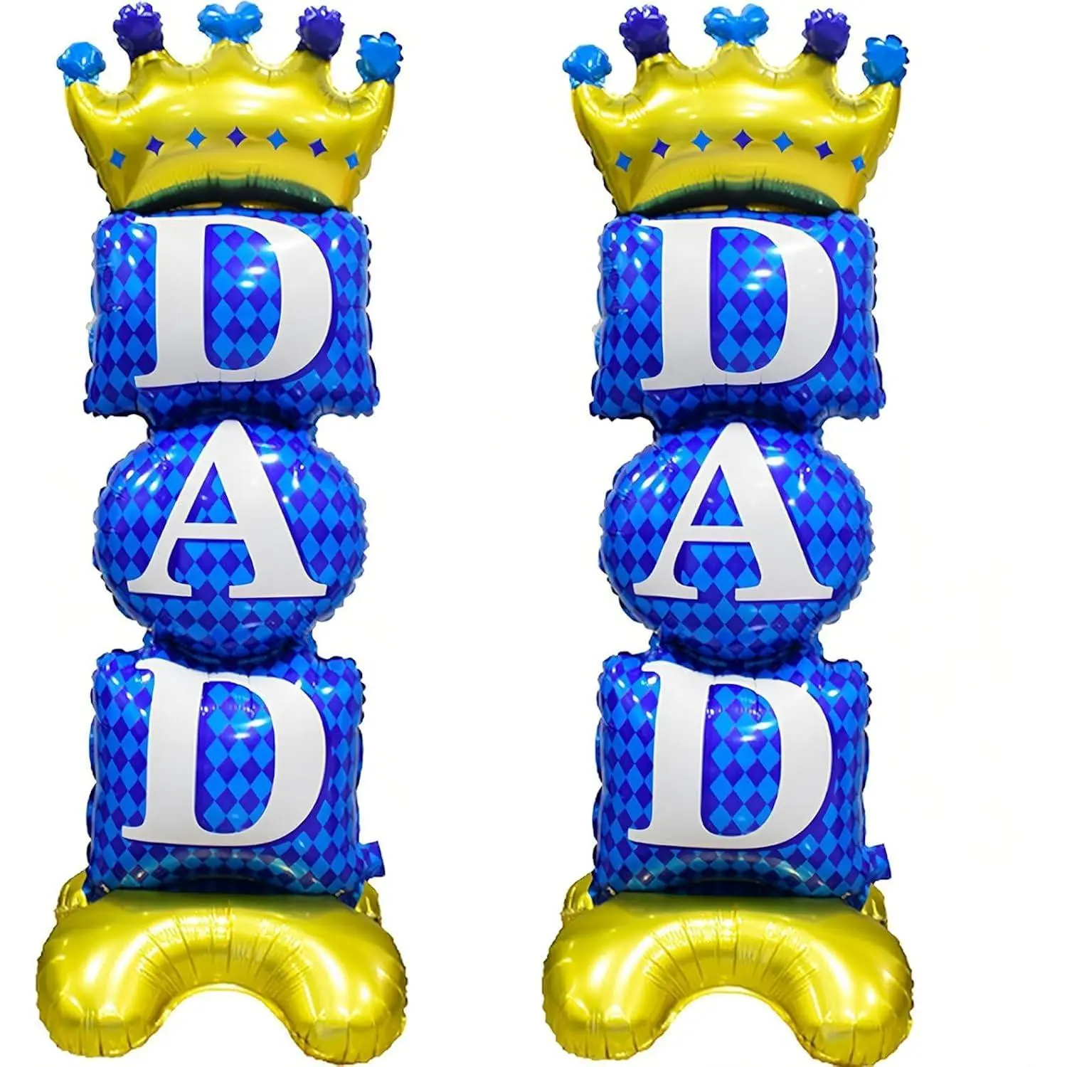 Happy Fathers Day Decorations Balloons For Party, 2Pcs Large Self Standing Dad Balloon 44.1 Inch(H) X 15.4Inch(W) For Fathers Day Birthday Party Celebrations Decor