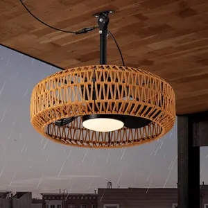20" Outdoor Ceiling Fans with Lights for Patios,  Plug in Ceiling Fan with Remote, 3CCT Dimmable, Reversible, Gazebo Fan with  Hook for Canopy,Pergola,Porch