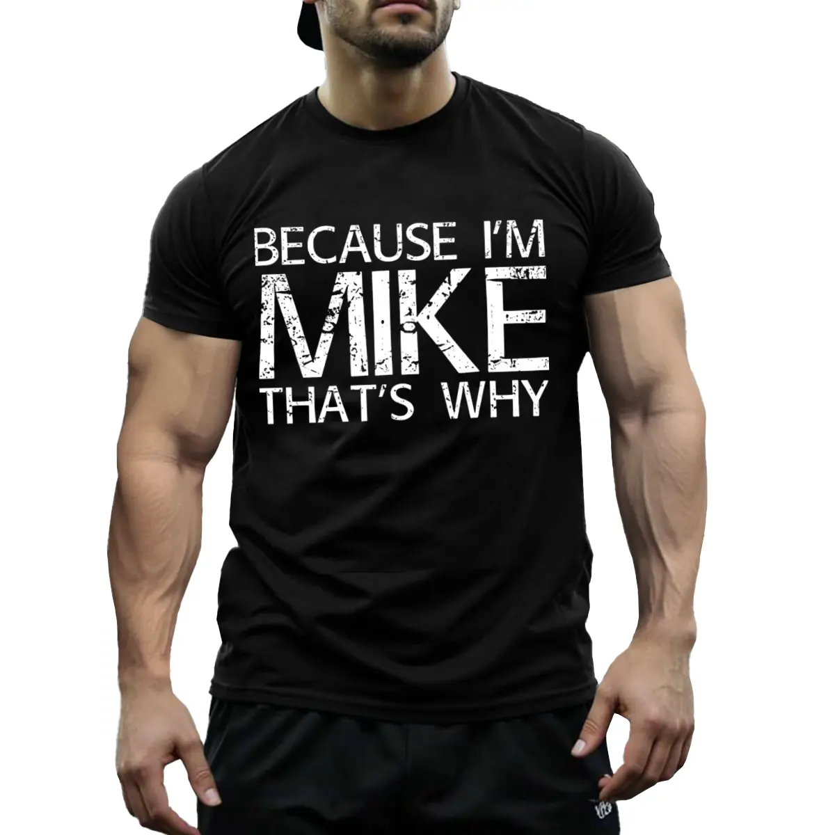 Menswear 100% Cotton Short-Sleeve T-Shirt - Soft, Comfy Sarcastic Humor Tee with "Because I'm Me That's Why" Print, Streetwear Top for Golf Outfit, Gift Idea for Men, Tshirt