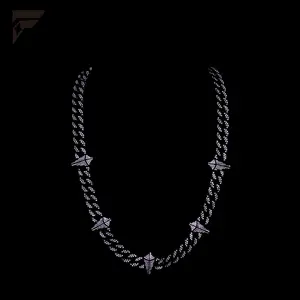 Men’s Black Panther Iced Cuban Chain | Hip Hop Streetwear Necklace – Gothic Streetwear Necklace men's jewelry