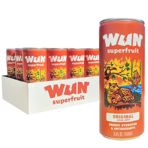 WUN Superfruit Healthy New Cacao Juice Drink - Electrolytes, Antioxidants, Mood & Energy Boost, All Natural, No Added Sugar, No Chemicals, No Caffeine
