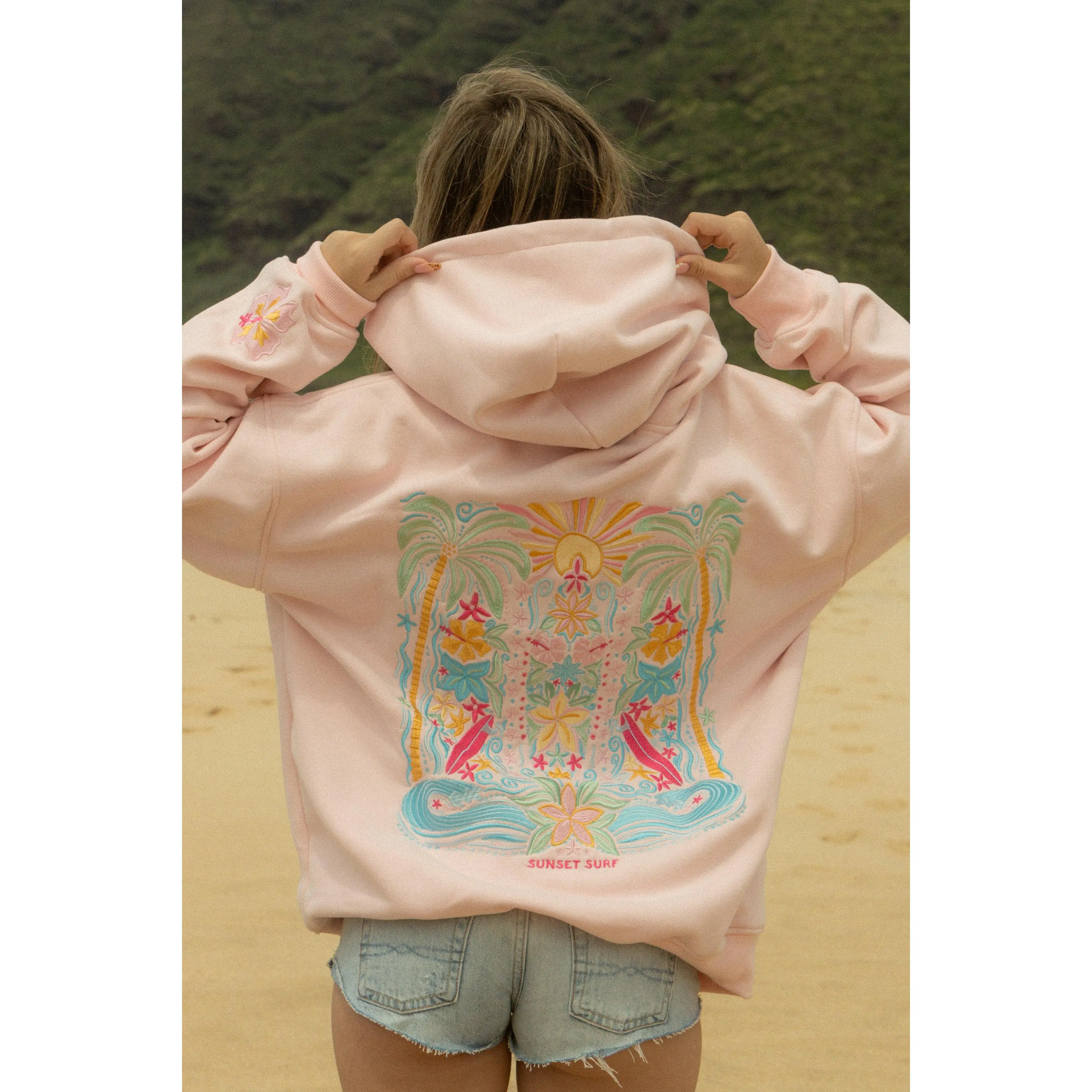 Sunset Hawaii Hibiscus Hoodie