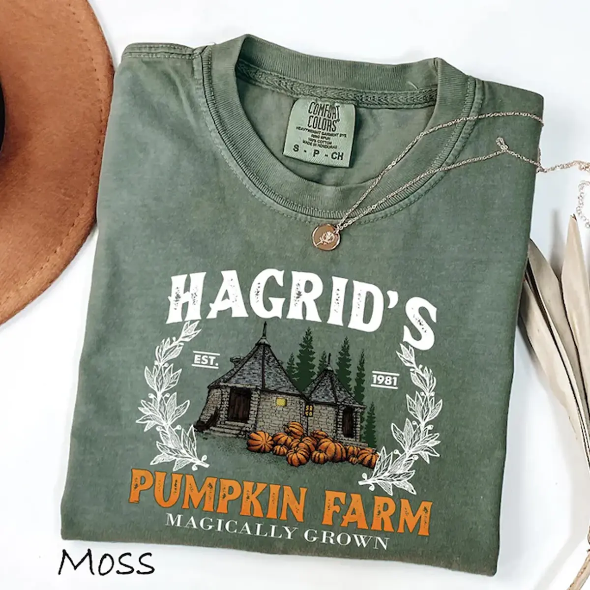 Comfort Colors Hagrid Pumpkin Shirt: Wizard Fall Tee Top Womenswear Gift for Her