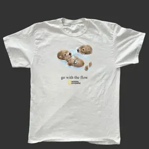 National Geographic White Otter T-shirt Unisex Perfect Holiday Gift
