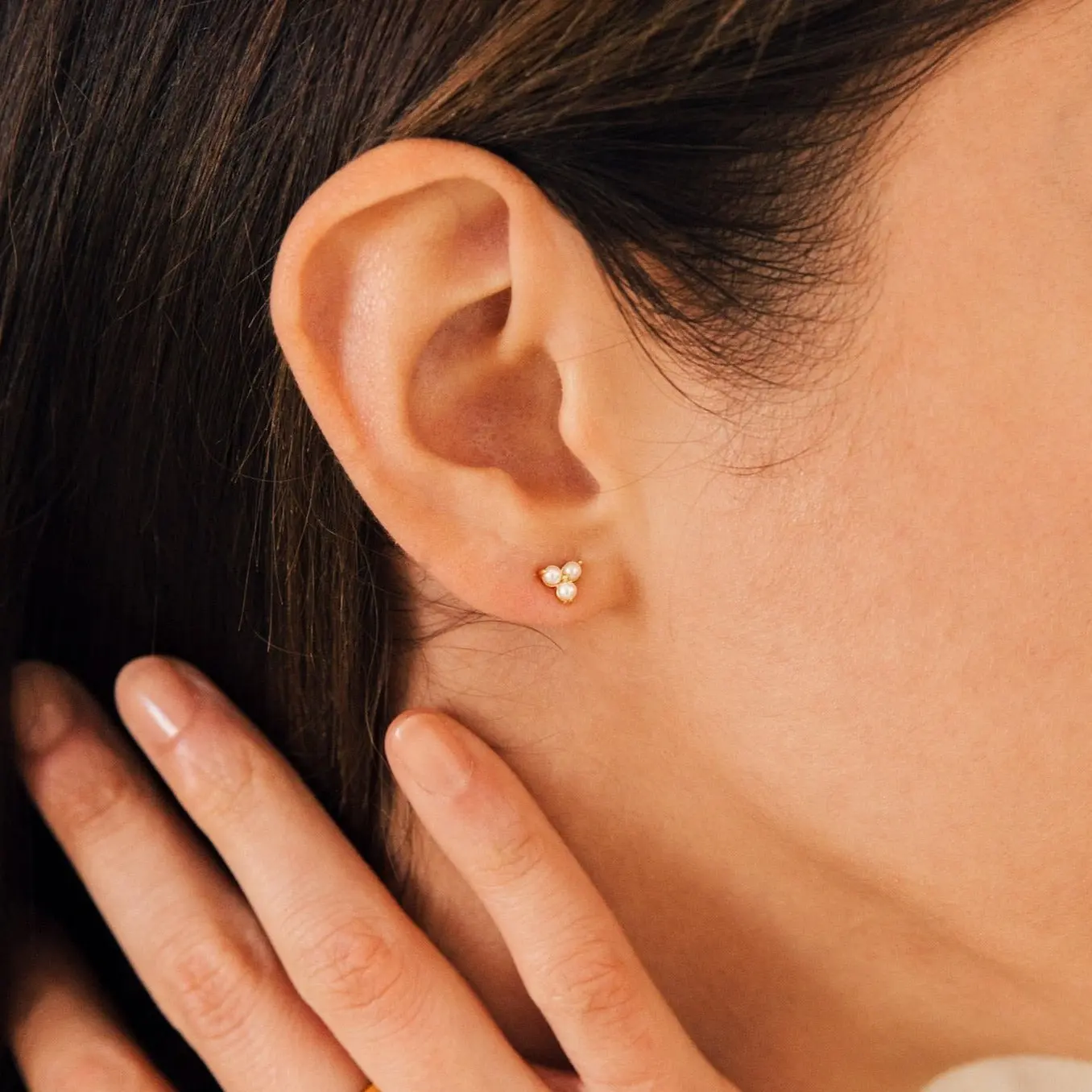 Maud Pearl Studs by Caitlyn Minimalist