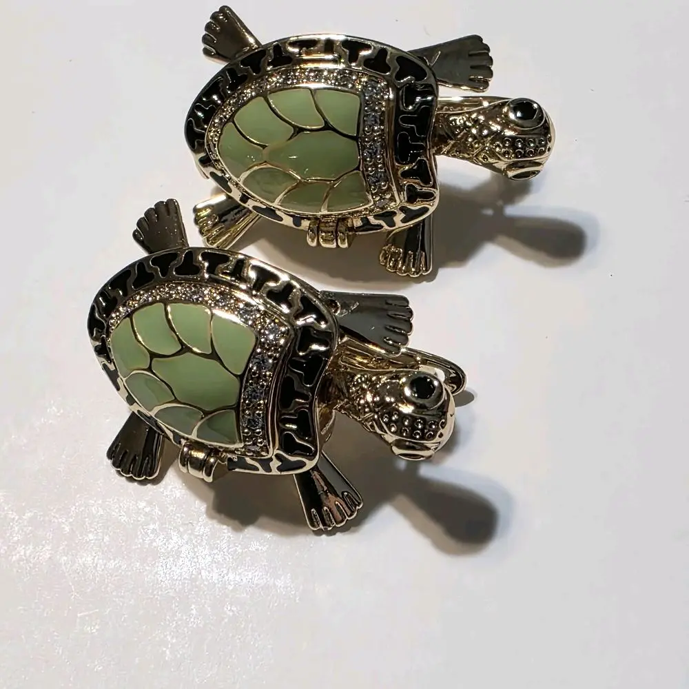Beautiful Turtles Earrings 14k Gold-Plated High-Quality Gift Idea for Special Occasions