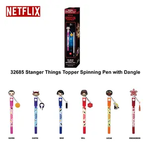 1PC Netflix Officially Licensed Stranger Things 7-Character Random One Blind Box Pens 3D Topper Spinning Stationery Halloween Christmas Gift for Desk Decoration