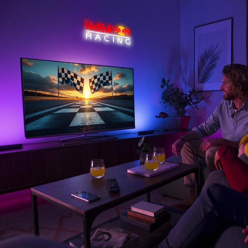 Red Bull RACING Neon Garage Sign Decorative Neon Light Perfect for offices, showrooms, car dealerships, garage decor, gifts, and factories.