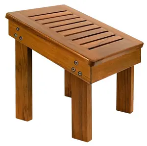 Teak Wood Shower Foot Stool