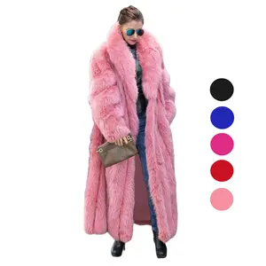 Women's Faux Fur Coats - Stylish Luxury Trendy Style Fake Fox Soft Long Sleeve with Pockets Multi-Color Mid-Length Comfortable Daily Streets Parties & Gatherings Outerwear Womenswear Jackets Winter Smooth Basic Loose Outerwear Casual winter clothes women