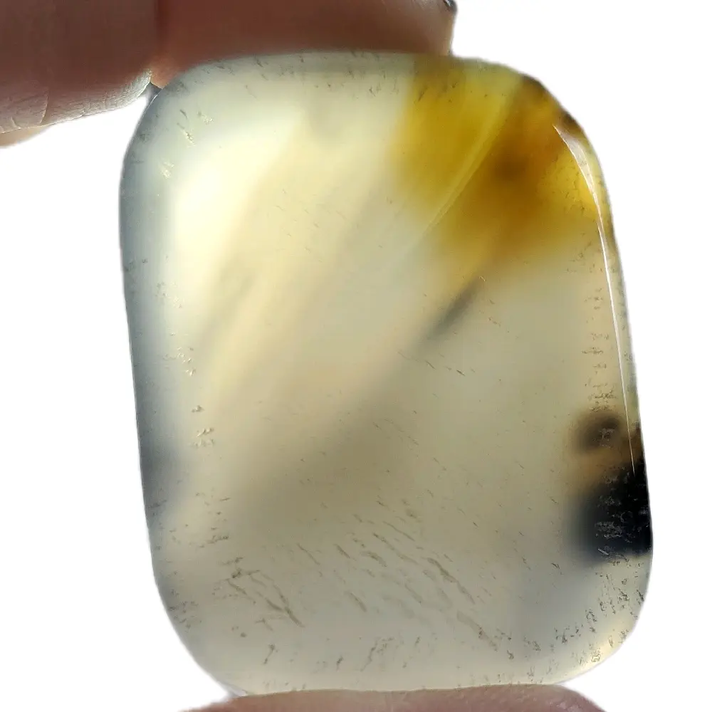 Scenic Dendritic Agate Specimen 2x1.5 Inches - Chalcedony with Natural Coloration and Abundance Symbolism crystal ornament free form