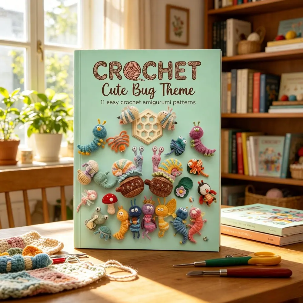 Cute Insect Theme Crochet Pattern, Beginner-Friendly Step-By-Step Guide, Easy-To-Learn Crochet Tutorial, Crochet Projects, Perfect Gift for Crochet Enthusiasts