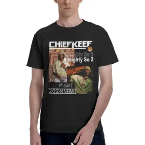 Chief Keef Shirts Mens Casual T Shirts Classic Round Neck Short Sleeve Tee 3dprint Graphics T-Shirt
