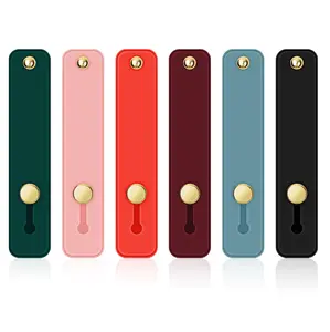 6 Pieces Phone Strap Grip, Telescopic Phone Finger Strap Stand, Assorted Colors Silicone Universal Finger Loop for Most Mobile Phones and Cell Phone Case (Vintage Colors)