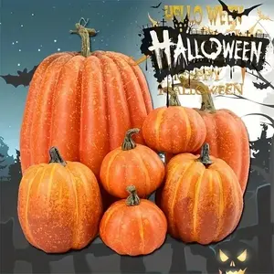 7pcs Simulation Pumpkin Model, Fake Vegetable DIY Craft Kit, Perfect for Home, Birthday, Wedding & Halloween Decoration