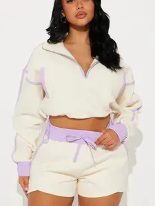 Callie Fleece Short Set - Cream