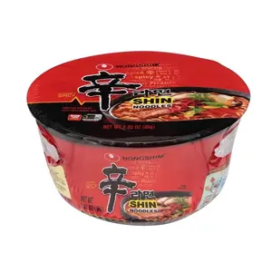 Nongshim Spicy Shin Noodles Soup Bowl. Instant Food. 86g Microwaveable Meal.