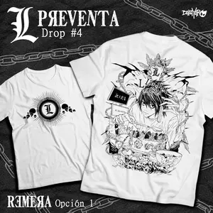 Kira Ryuk Death Note Graphic Tee - 100% Cotton Aesthetic Classic Menswear Print Soft Anime Short Sleeve Casual Streetwear Sports Top