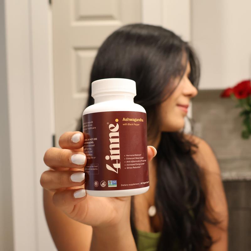 4inne Ashwagandha 1200mg Capsules Natural Supplement for Stress Relief & Calming Effects Non-GMO Verified