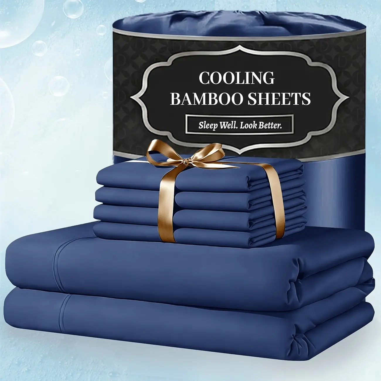 4pcs Queen Size Deep Pocket Cooling Sheet Set, Luxury Soft Breathable Bedding for Hot Sleepers, Wrinkle-Free Comfortable Bedding, Ideal Mother's Day Gift Perfect for Bedroom, Guest Room, Dormitory and Apartment Decoration.