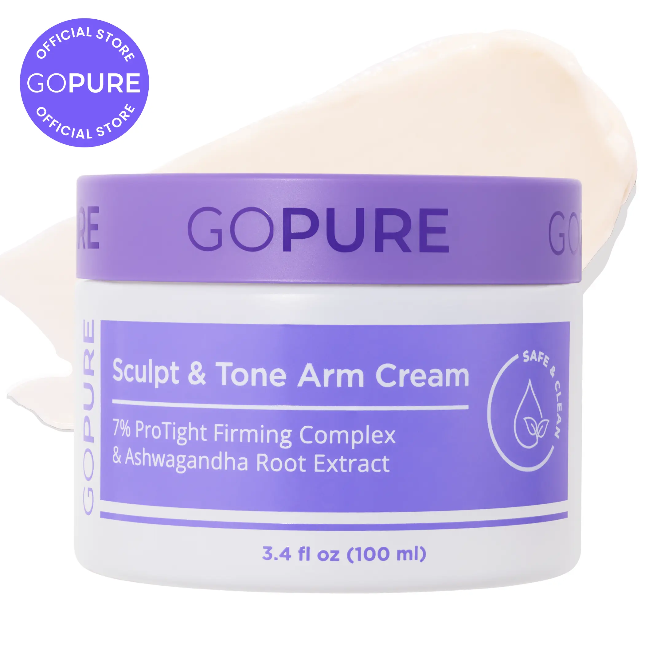 GOPURE Sculpt & Tone Arm Cream with 7% ProTight Firming Complex & Ashwagandha Root Extract Daily Hydrating Moisturizer for Loose Skin Repair